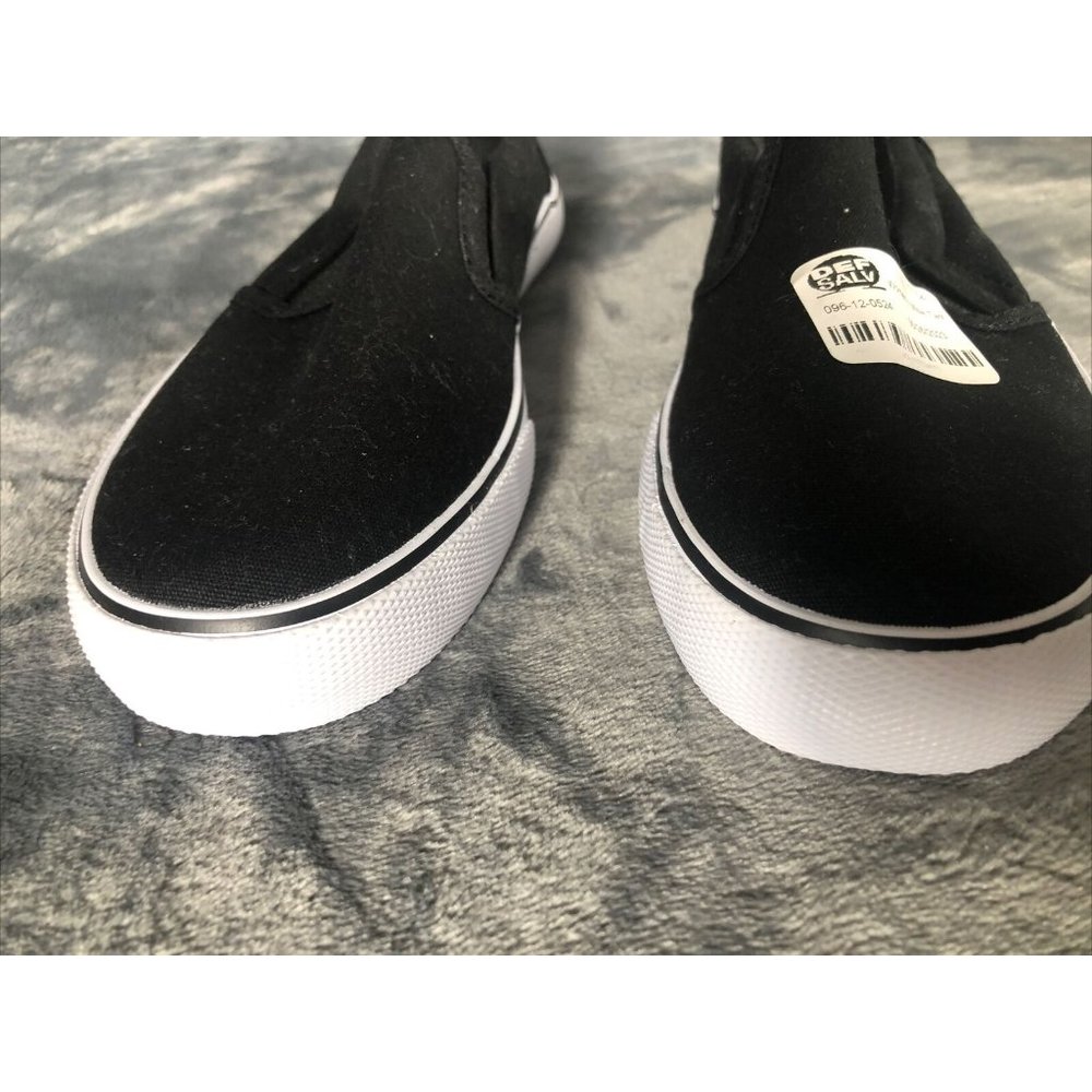 A New Day Shoes Womens 8 Millie Twin Sneakers Slip On 17730 Black Canvas Casual - Picture 3 of 6